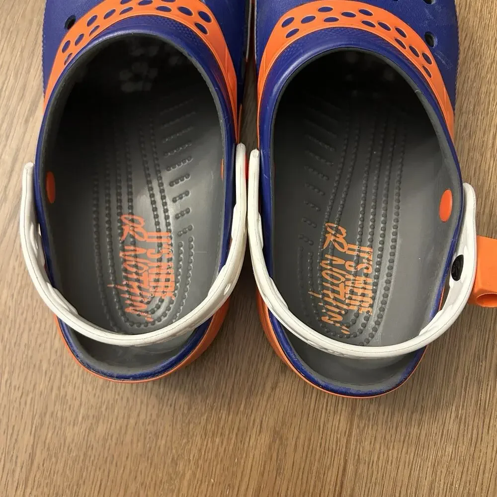 Crocs X NERF Classic Clog NERF Blaster Dart Unisex M 8/ W 10 Royal Blue Orange